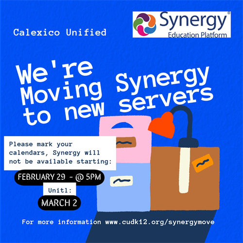 Flyer explaining about synergy move to new servers